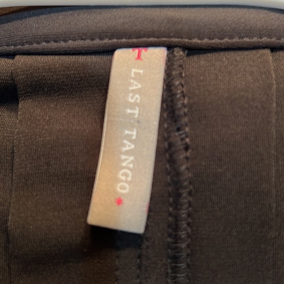 Last Tango Black Asymmetrical Tunic Dress with Front Pleat - Picture 3 of 4